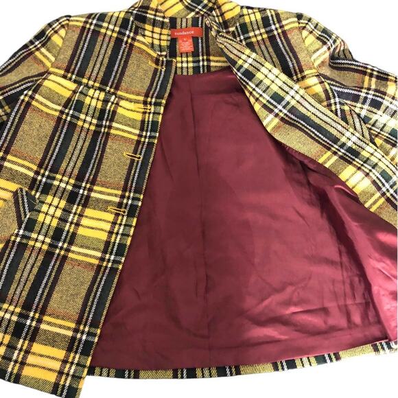 SUNDANCE Wool Jacket Womens Small Cropped Swing Boxy Academia Preppy Trending - Picture 5 of 9